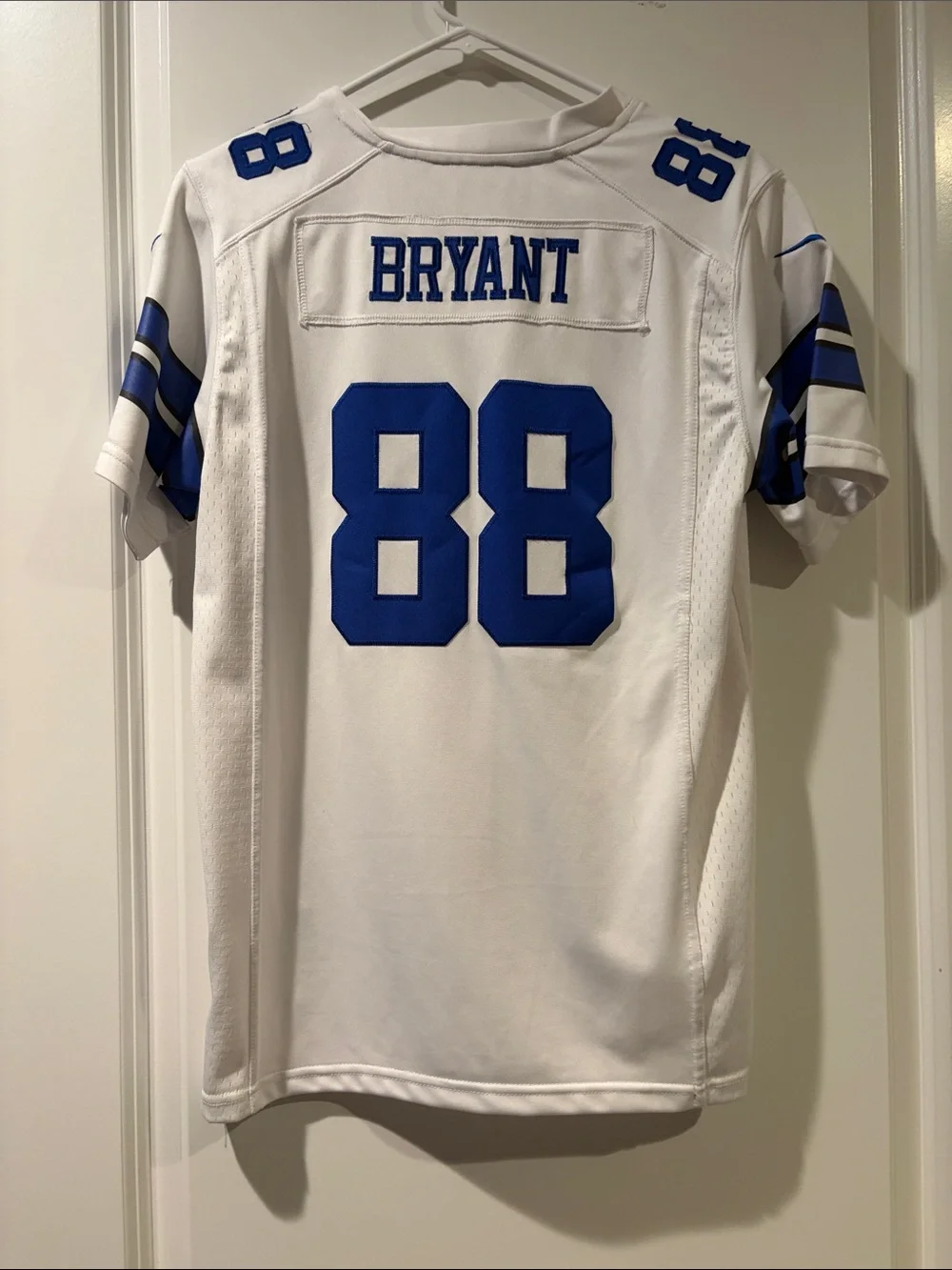 Nike White & Royal Blue Women's #88 Football Jersey